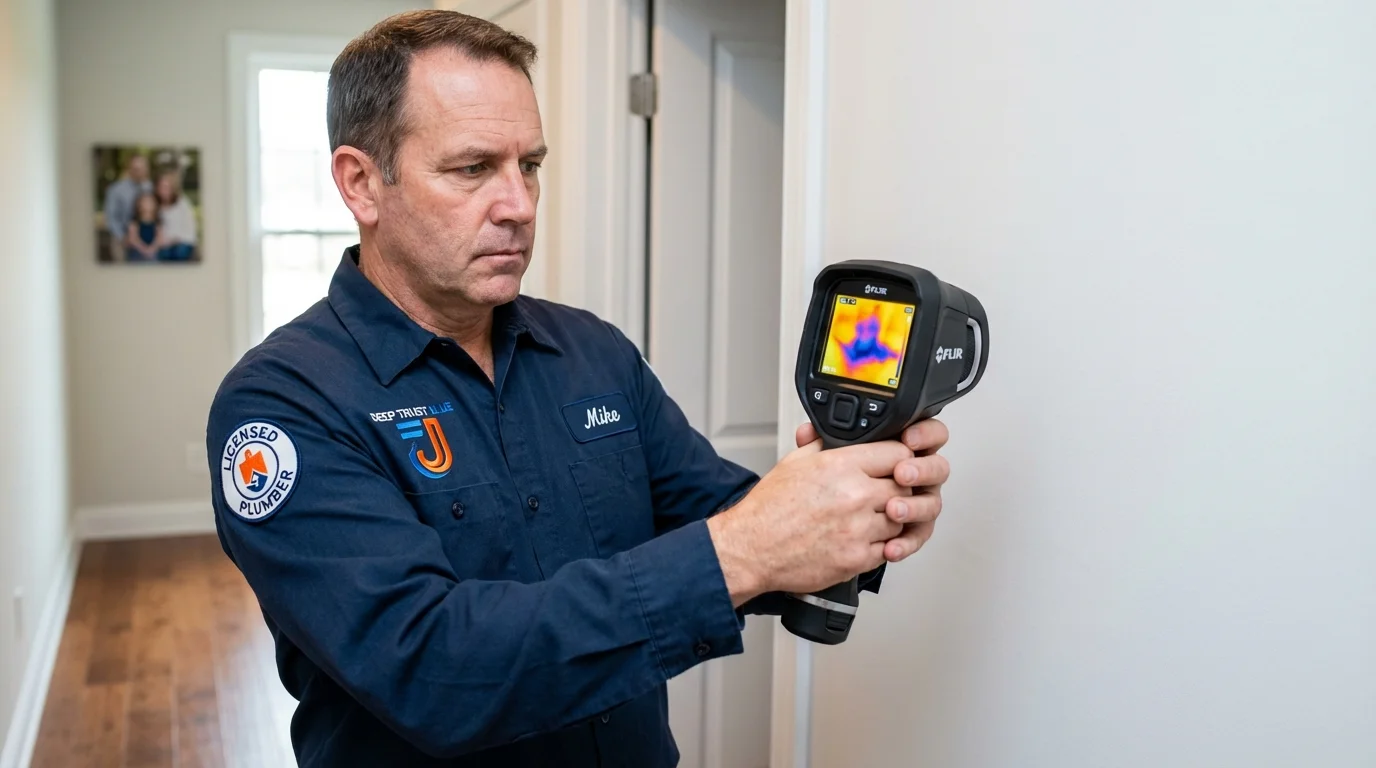 Thermal imaging leak detection by Johns Plumbing LLC in Newbury